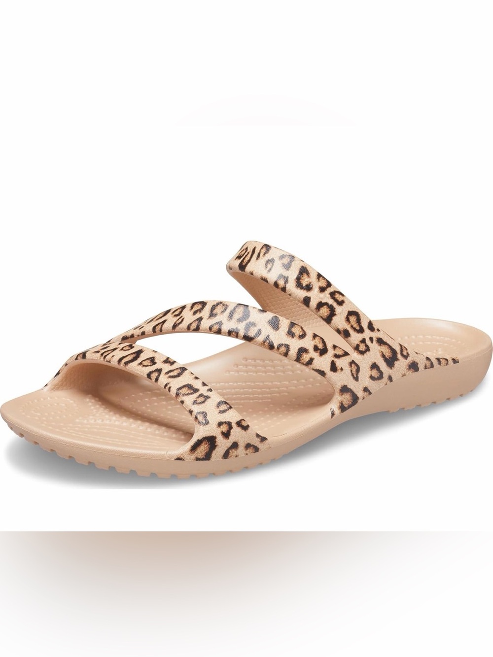 Crocs Kadee II Leopard Print Slide Sandals Women’s Size 7